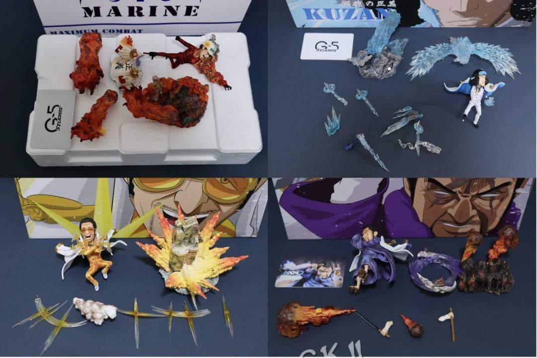 ONE PIECE 元帥赤犬 大将赤犬 青キジ 黄猿 藤虎 フィギュア5体セット ワンピース 一番くじ『絶対的正義』圧巻の赤犬/黄猿/藤虎/緑牛が